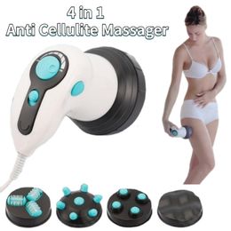 Other Massage Items 4 in 1 Anti Cellulite Massager Electric Body Innovation Slimming Roller Handheld Infrared Arm Leg Hip Belly Fat Remover 231020