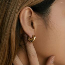 Hoop Earrings Luxury Lucky Heart Earring Vintage Simple Design Love Stud 18K Gold Colour Party Jewellery Gift For Women