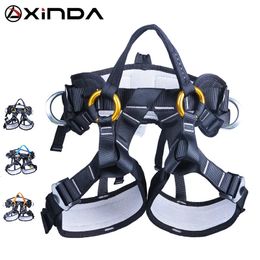 Climbing Harnesses XINDA Camping Outdoor Hiking Rock Climbing Half Body Waist Support Safety Belt Climbing tree Harness Aerial Sports Equipment 231021