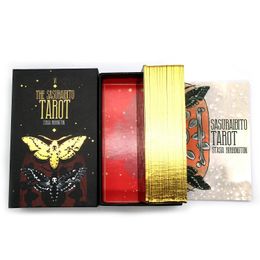 Outdoor Games Activities 1 127cm 78 Tarot Cards Full Telescope Box Gilded Edge English Version Friend Party Board Game Divination Deck 231020