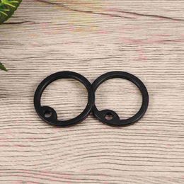 Dog Collars Identity Brand Ring: Silicone Personalized Tags Silent Id Covers Black 2PCs