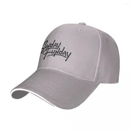 Ball Caps Sunday Funday Classic Baseball Cap Adjustable Fits Men Women Plain Low Profile Hat Grey