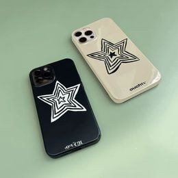 Cell Phone Cases Simple Fashion Star Cool Case For iPhone 11 13 14 Pro Max 12 Mini XR XS X 7 8 Plus Couple Shockproof Cover Funda 231021