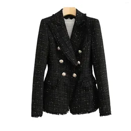 Women's Suits Casual Jacket Fashion Spring Lapel Collar Double Button Jackets For Formal/Semi Formal Occasion