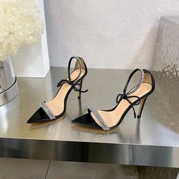 2023 New Fashion Sexy Thin High Heel Women's Sandals Water Diamond Wedding Shoes