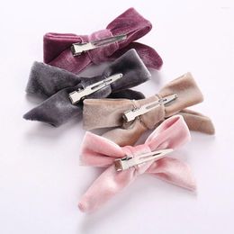 Hair Accessories DIY Handmade Flannelette Girl Clip For Baby Children Bowknot Ornaments