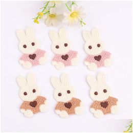 Notions Knitting Cartoon Bear Rabbit Embroidered Sewing Applique Diy Clothes Hat Shoes Decor Accessories Drop Delivery