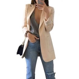 Womens Jackets Slim Blazers Women Autumn Suit Jacket Female Work Office Lady Black with Pockets Business Notched Blazer Coat 231021