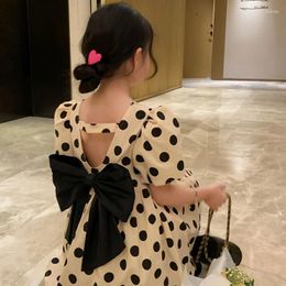 Girl Dresses 3-14 Year Girls Dress Soft Summer Dot Print Comfort Fashion Clothes Pretty For Kids Children's Clothing Casual