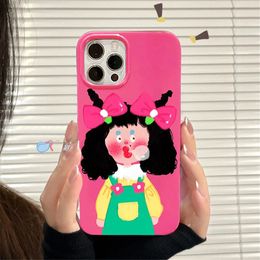 Cell Phone Cases Cute Funny Girl Pattern Soft Case for iPhone 14 Pro Max 12 13 11 X XR XS 7 8 Plus SE MiNi Shockproof Silicone Artistic Cover 231021