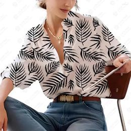 Women's Blouses Casual Shirt Fashion Temperament Top Camisa Elegant Women Collar Button All Season MIDDLE AGE Loose Fit Mainland China