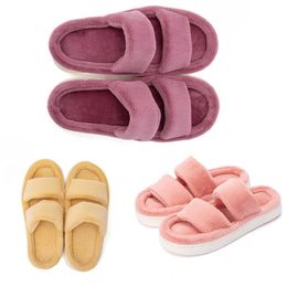 slippers women platform slides shoes fur winter snow warm sandals purple yellow fur slippe women shoes size 36-41