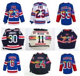 Adam Fox Matt Rempe Mika Zibanejad NYR Stadium Series Hockey Jersey Ranger Reverse Retro Lafreniere Jacob Trouba Mark Messier Henrik Lundqvist Panarin Kreider