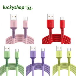 USB Cables 3A Fast Data Charging Charger Wire Cord Liquid Silicone Cable 1M LL