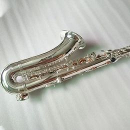 New silver 875 B-flat professional Tenor saxophone all-silver made the most comfortable feel tenor sax jazz instrument 01