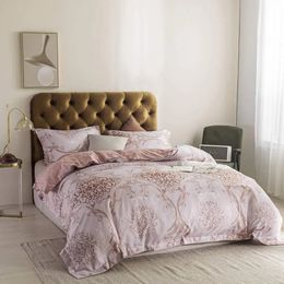 Bedding sets Simple Opulence 3Pcs Double Bed Linens Set Reversible Floral King Size Pillowcase Duvet Cover Comforter Sheet Sets 231020