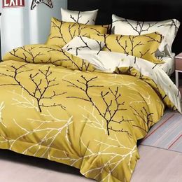 Bedding sets Home Textiles Solid Colour Down Duvet Cover Pillowcase Sheets Bedroom Comforter Set 231020