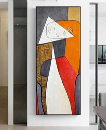 Abstract Picasso Famous Oil Paintings on Canvas Posters and Prints Reproductions Wall Art Pictures Cuadros for Living Room Decor4120556