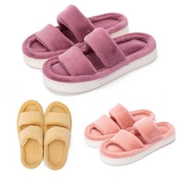 designer slippers women platform slides shoes fur winter snow warm sandals pink purple yellow fur slippe women shoes