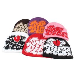 Wide Brim Hats Bucket Letters Embroidery Streetwear Beanie Women Men Fashion Harajuku Punk Hip Hop Cap Autumn Winter Knitted Hat Bonnet Skullies 231020