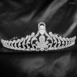 Hair Clips JADE ANGEL Luxury Crown Zircon Headband Temperament Headwear Accessories Wedding Bridal Women Jewellery