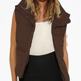 Women's Trench Coats 2023 Autumn Winter Coat Ladies Short Urban Leisure Warm Down Cotton Vest