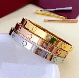 21 Bangle Brand Luxury 18K Gold screwdriver Designer Couple Cuff for Women High Quality 316L Stainless Steel Jewellery