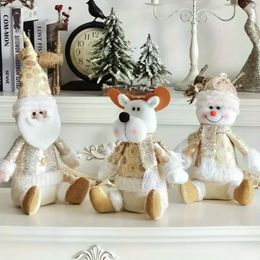 1pc, Christmas Doll Santa Claus Snowman Reindeer Christmas Home Decoration Ornament Family Friends Holiday Gift, Theme Party Decor, Christmas Decor