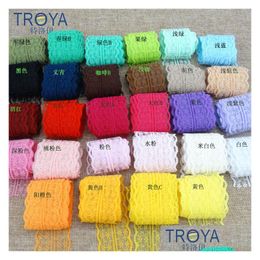 High Quality Lace Ribbon 45 Mm Width Lacework Trim Fabric Embroidered Net Trimmings Diy Apparel Sewing Fabrics Drop Delivery