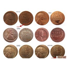 Arts And Crafts Arts And Crafts Us Wheat Penny Head 5Pcs Different Error With An Off Centre Craft Pendant Accessories Copy Coins Drop Dhj2K