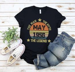 Women's T Shirts Vintage 1956 Shirt 65th Birthday Gift Ideas Classic Summer Cotton Round Neck T-shirt Unisex