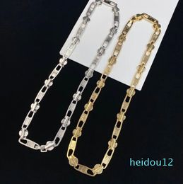 Personality Designer Necklaces Zipper Style 18K Gold Plated 925 Silver Chain Women Simple Generous Necklaces Lady Party Club Nice Jewellery