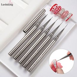 Makeup Tools 5PCS Nail Art Liner Brushes Hand Painted Brush Acrylic UV Gel Colours Paints Builder Drawing Pen DIY Manicure Design Accessories 231020