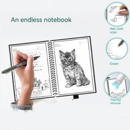 Notepads A4/A5/B5/A6 Smart Reusable Erasable Notebook Creative Stone Paper Children Writing Paint Handwriting Erasing Notepad stationery 231020