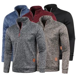 Men's Sweaters Winter Fleece Thicker Sweater Coat Half Zipper Turtleneck Warm Pullover Quality Male Slim Knitted Wool 4XL 231020