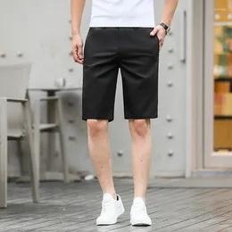 Men's Shorts Summer Business Short Casual Trousers Fit Midriff Straight Stretch Korea Pants Men