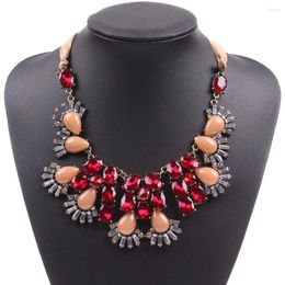 Pendant Necklaces Fashion Ribbon Chain Sexy Ladies Leaf Flower Crystal Necklace For Women Rope Wholesale Jewellery