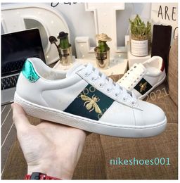 Women Dress Shoes Casual Top Quality Snake Tiger Genuine Leather Fashion Flats Bottoms Lover Sneakers With Box