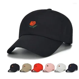 Ball Caps Women Men Embroidered Cowboy Hat Fashion Baseball Cap Top Rose Duck Korean Casual Sun Visor