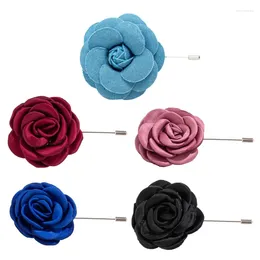 Brooches Bridegroom Wedding Cloth Art Rose Flower Lapel Pin Well-designed Badge Boutonnieres Chest Brooch Fashion