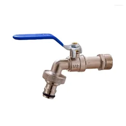 Bathroom Sink Faucets Blue Zinc Alloy Garden Faucet Single Industrial Home Irrigation Dual Nipple Outdoor Water Replacement Parts