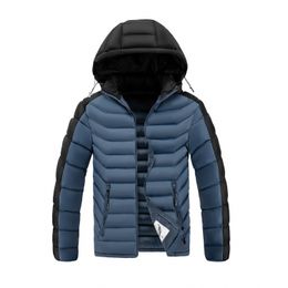 Men Coats Winter Jacket Men's Thicken Hooded Outwear Warm Coat Clothing Casual Male Overcoat 021#