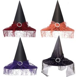 Halloween Hats Are Funny And Cute For Kids And Adults Halloween Decorative Props Witch Hat Adult Witch Headwear Dress Up Children's Hat Polyester Taff