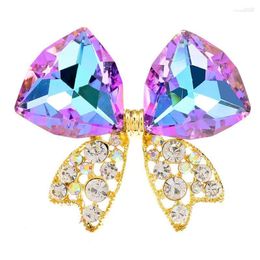 Brooches CINDY XIANG Arrival Crystal Bow For Women 3 Colors Available Fashion Jewelry High Quality