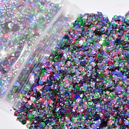 Nail Glitter 1Pack/50g Holo Mermaid Flakes Paillette Mix Chrom Powder For Art Sequins UV Gel Polish Manicure MD##