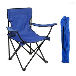 Camp Furniture Lightweight Deck Chair Backrest Beach Folding With Armrest Outdoor Camping Portable For Picnic Fishing