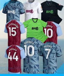 24 Aston villaES Soccer Jerseys KAMARA WATKINS BUENDIA Home red Away black Third McGINN EL GHAZI DOUGLAS LUIZ MINGS KONSA CASH men kids Tops