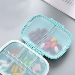 8 Grids Pill Box Tablets Organiser Container Seal Ring Wheat Straw Medicine Storage Pocket Case Holder Moisture Proof Pills Vitamin Cases Mini Travel Portable