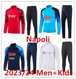 2023/24 Napoli Soccer Sweatshirt 23 24 KVARATSKHELIA MINJAE ZIELINSKI H.LOZANO OSIMHEN POLITANO Men Kids Football training suit