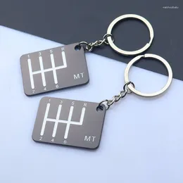 Keychains Fashion Rectangular Gear Transmission Keychain Alloy Pendant Key Chains Metal Keyring Auto Refitting Partment Bag Holder